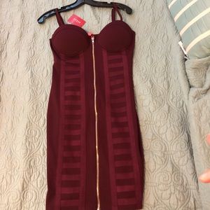 Guess body con zip dress